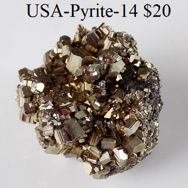 Rocks and Minerals - Pyrite from Colorado, USA (USA-Pyrite-14)