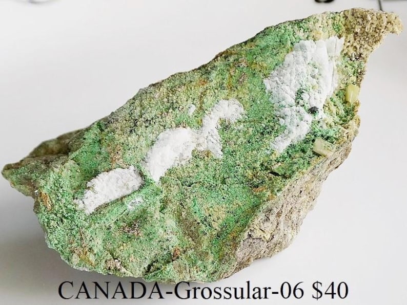 Rocks and Minerals - Chrome GROSSULAR Garnet Microcrystals From Quebec ...