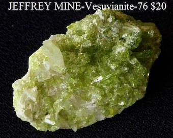 Rocks and Minerals - VESUVIANITE from Jeffrey mine, Quebec, Canada (JEFFREY MINE-Vesuvianite-76)