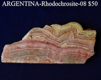 Slabs - RHODOCHROSITE from Argentina (ARGENTINA-Rhodochrosite-08)