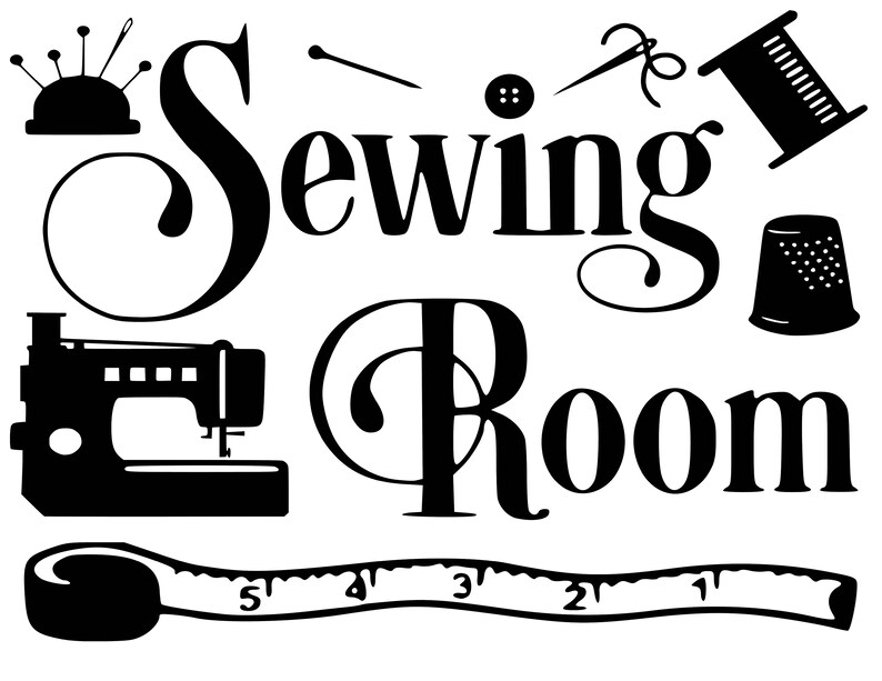 Sewing Room Wall Art Decal Etsy UK