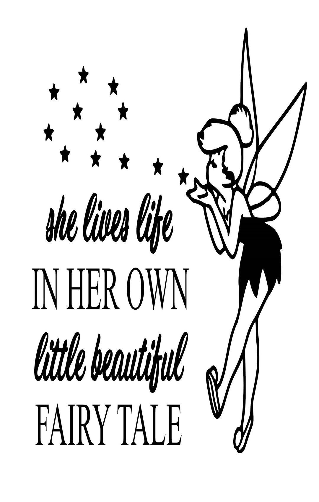 She Lives in Her Own Fairy Tale Wine Bottle Decal for Wine Etsy UK