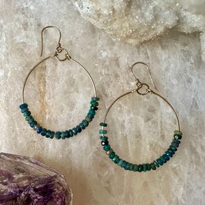 Black Opal Hoops