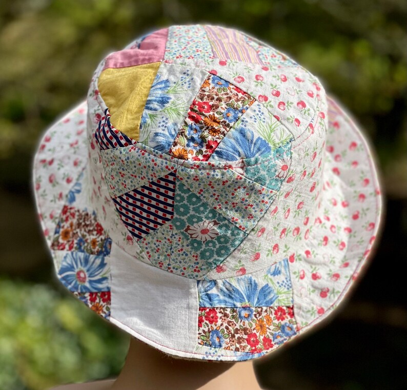 Reversible Quilt Bucket Hat Etsy