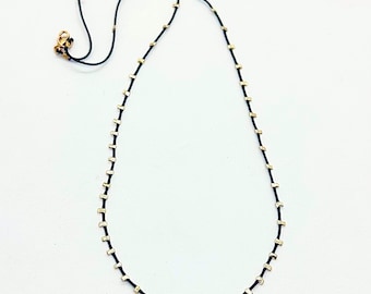 Black & Gold Micro Necklace