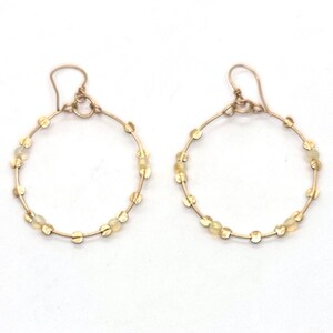 Opal & Gold Hoops