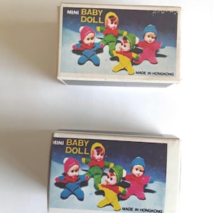 Vintage 80s Matchbox Mini Babies Doll Lot