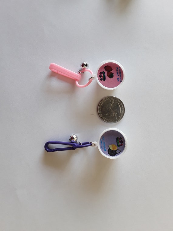 Retro 80s Ice Cream Cup Bell Charms - image 3