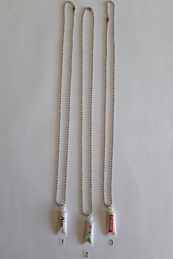80s Retro Toothpaste Charm Necklaces - image 2