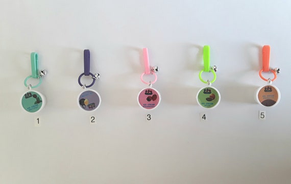 Retro 80s Ice Cream Cup Bell Charms - image 1