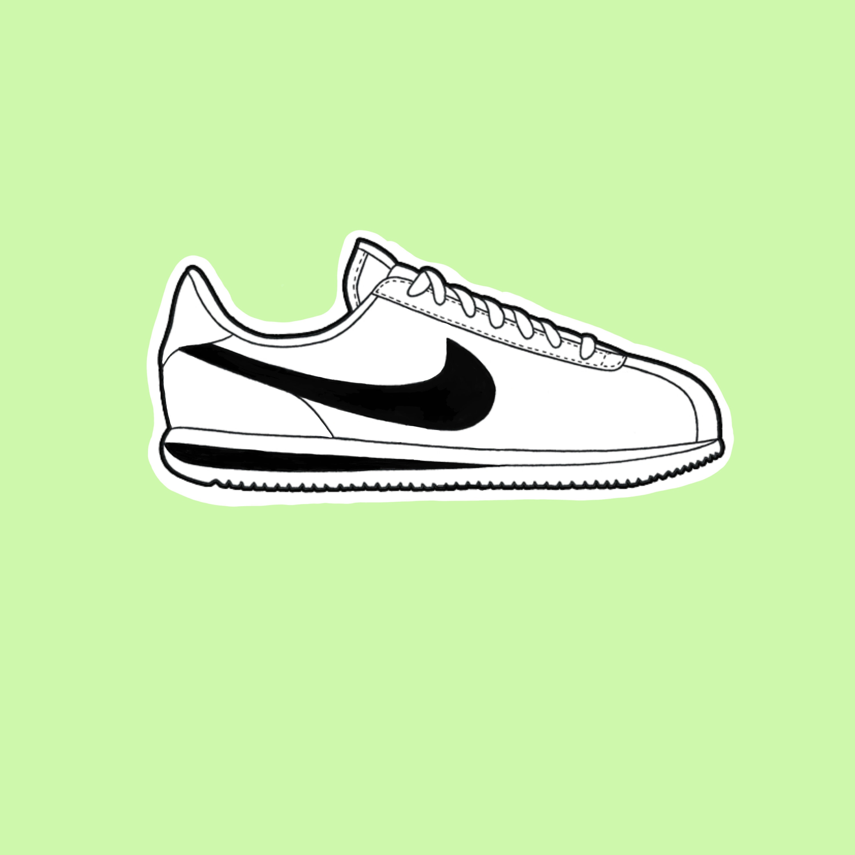 nike cortez painting