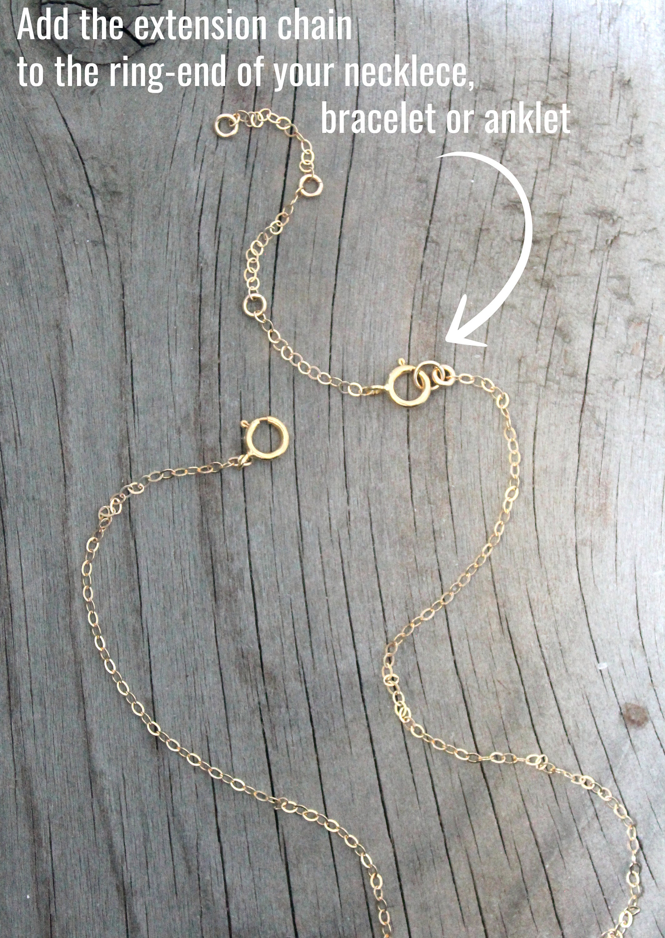 Necklace Extension Chain, Extender Chain, 14k Gold Filled, 925 Sterling ...