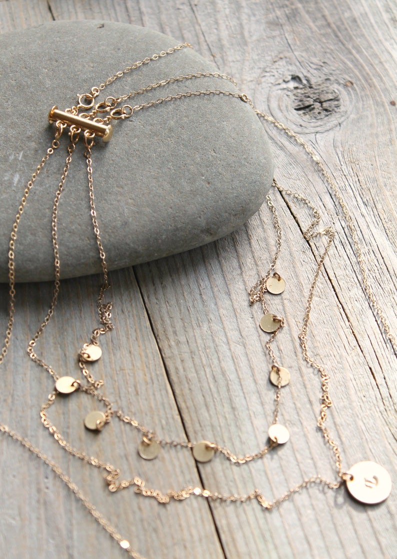 Layered necklace spacer clasp, gold, silver or Rose gold, no more tangle, no more mess. detangling, detangled, Layering magic image 4