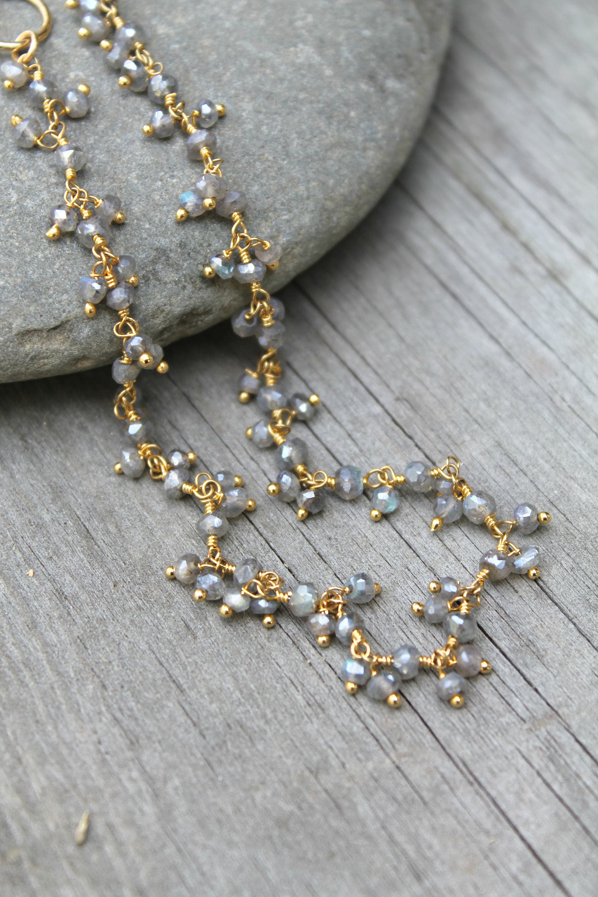 •NYX• labradorite + mixed metal necklace (16
