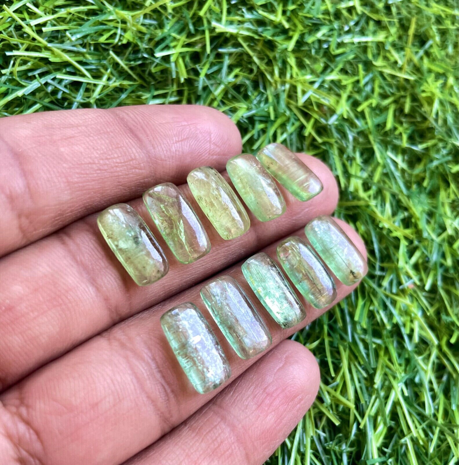 Natural Mint Green Kyanite Cabochon Gemstone for Jewelry Etsy