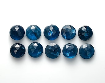 Neon Blue Kyanite Gemstone: 6MM Round Rose Cut, 10 Pcs