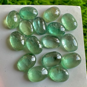 Natural mint green kyanite Cabochon gemstone for Jewelry making 10pcs lot- size 10x8mm - mint kyanite cabochon lot, emerald green kyanite