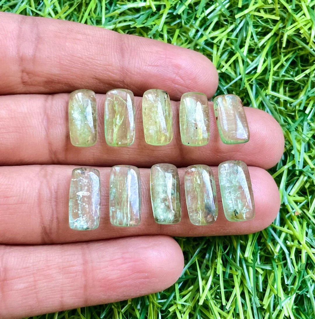 Natural Mint Green Kyanite Cabochon Gemstone for Jewelry Etsy