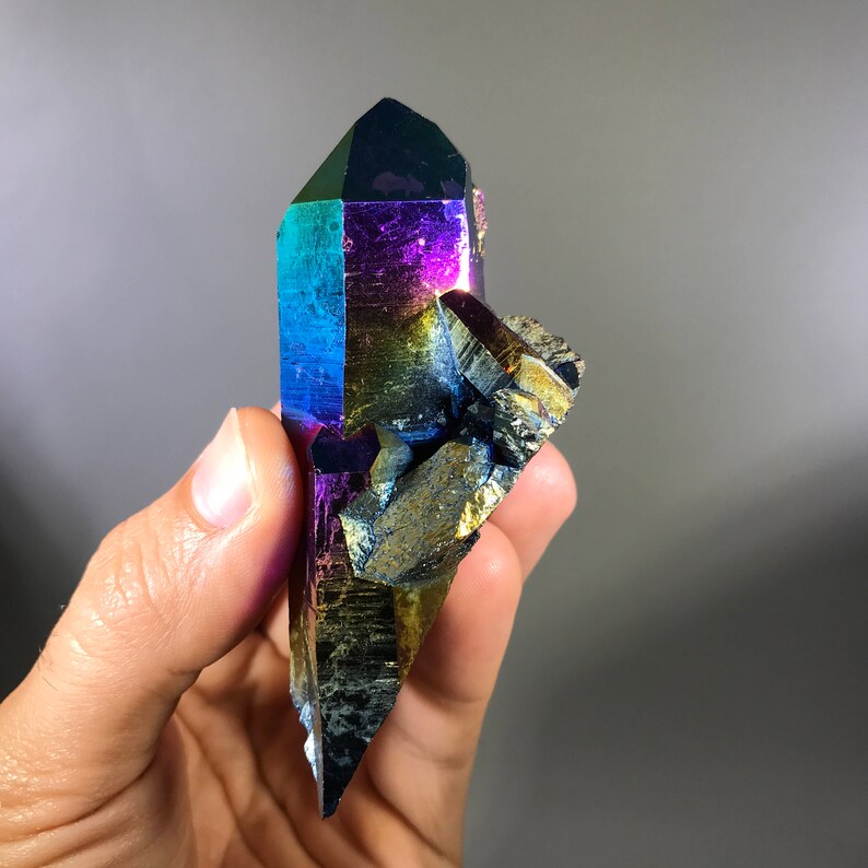 Acxico 5 Piezas De Titanio Arco Iris Aura Lemuriano