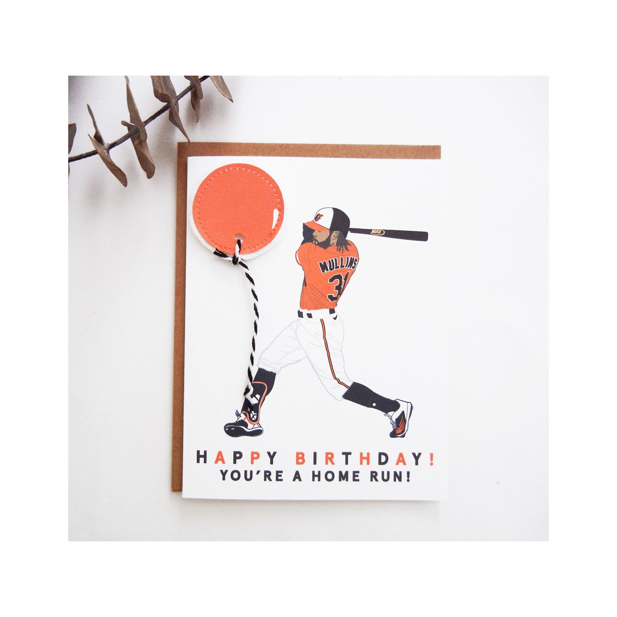 Cedric Mullins Baseball Player Illustration Card / Baltimore -  Sweden
