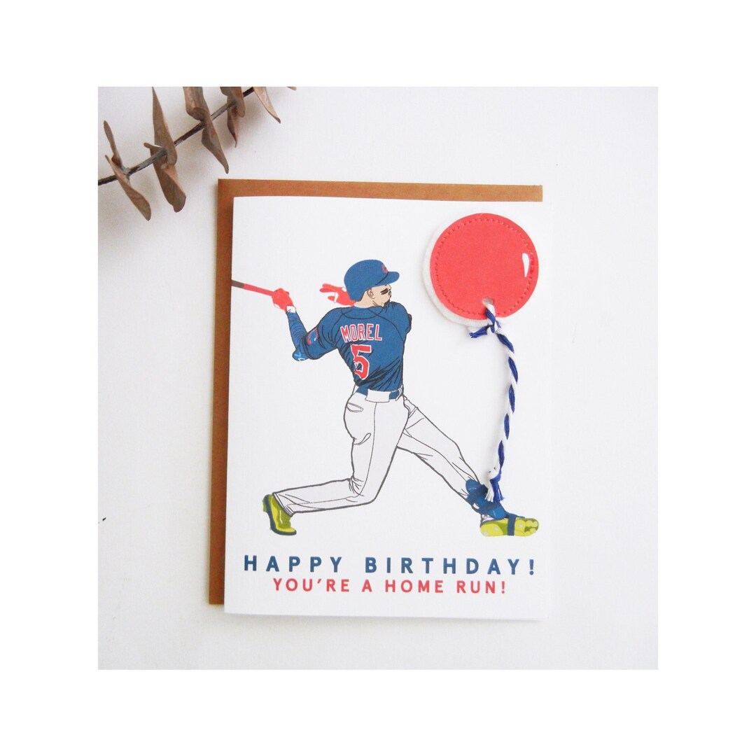 Christopher Morel Baseball Player Illustration Printed Card / Etsy