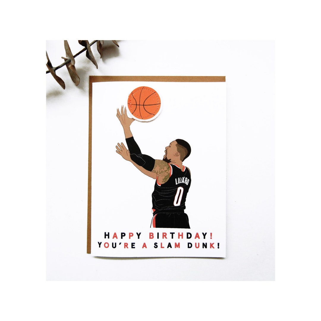 Damian Lillard Birthday Illustration Card / Portland Trail Blazers