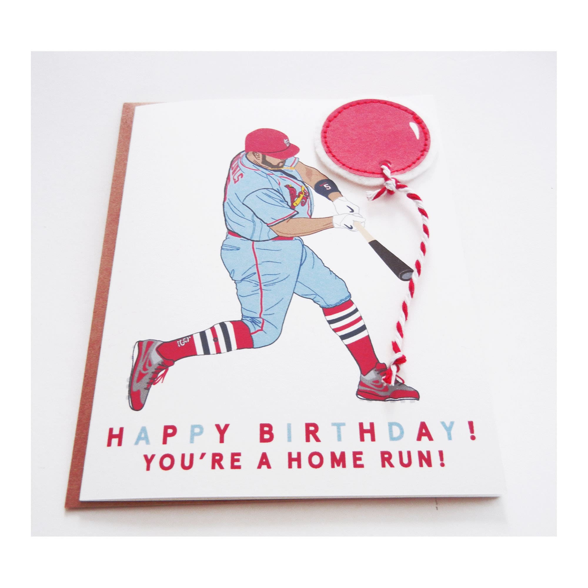 Albert Pujols Baseball Player Illustration Printed Card / St. 