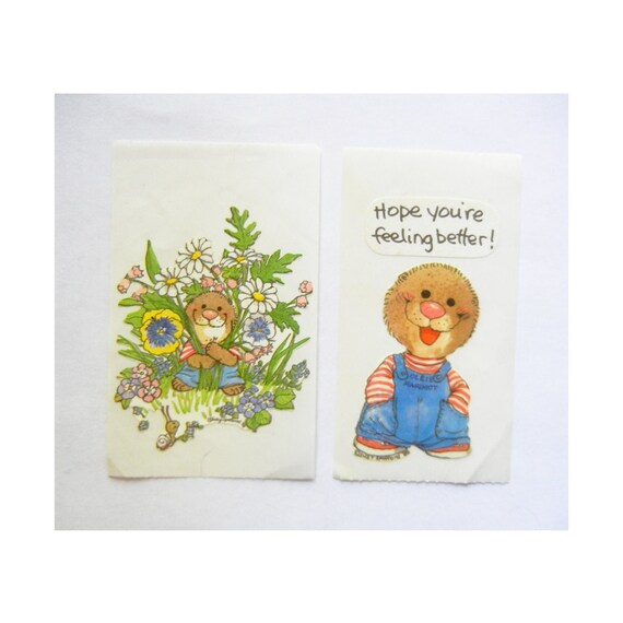 Vintage 1980's Suzy's Zoo Stickers // Suzy Spafford // Etsy