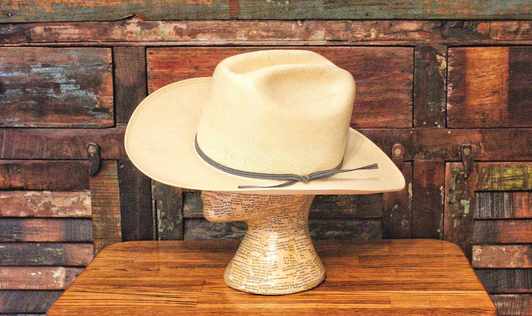 Vintage STETSON Rancher Cowboy Hat: Woven Straw Western Wear
