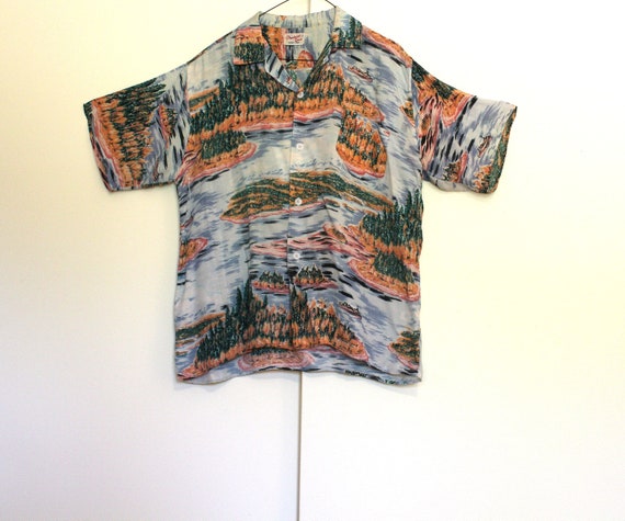Vintage 50's Rayon PROVINCIAL SENCE Hawaiian Shirt