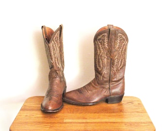 Bottes Cowboy Don Quijote Taille 43 - Cuir Vieilli Marron, Style Western Unisexe