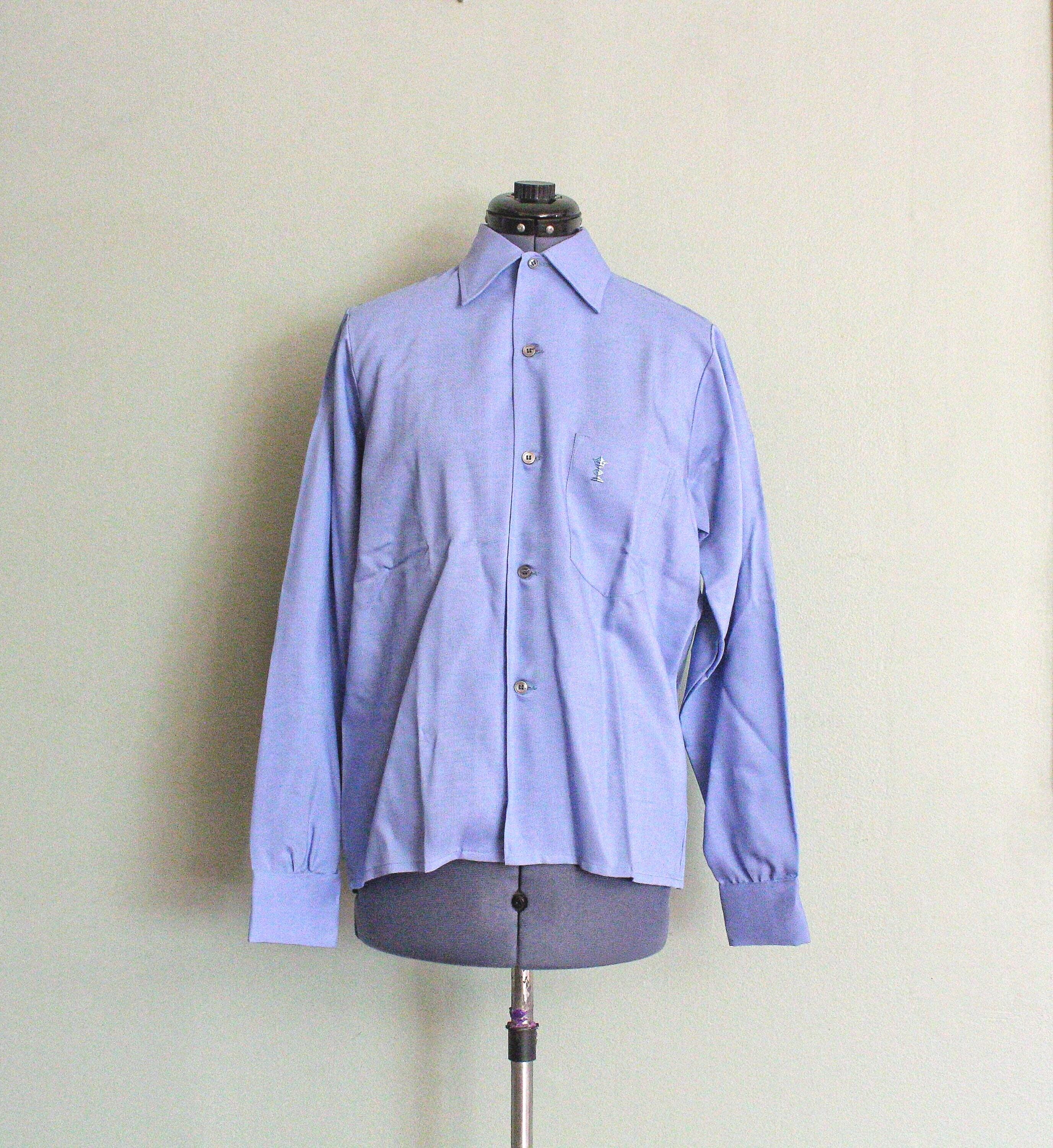 shirt gabardine 【60’s】rayon Da Shirt Collar Open Gabardine Rayon Vintage California] - Vinci トップス