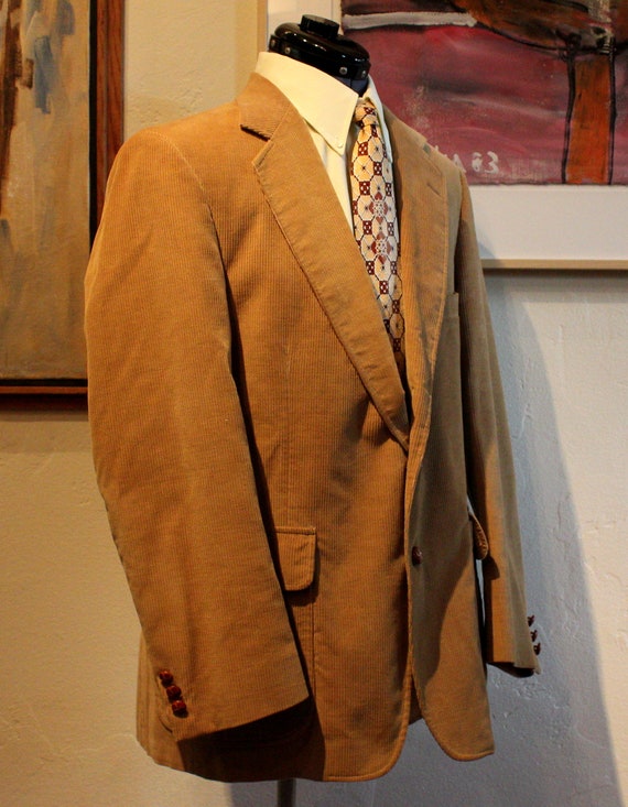 Clearance Sale! 1970's Tan Cotton Corduroy Vintag… - image 3