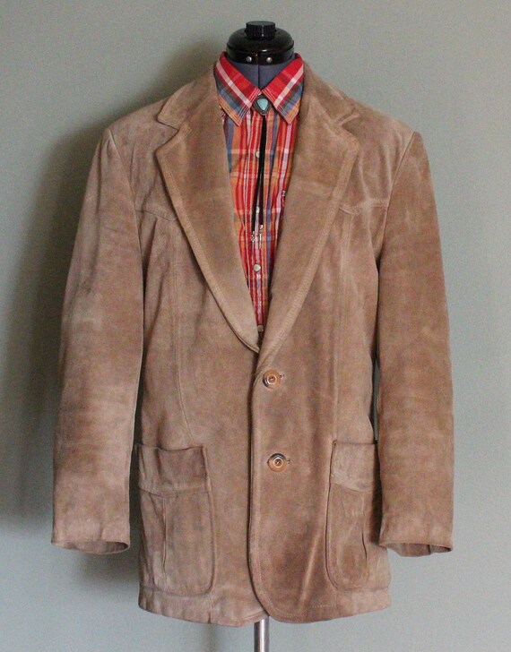 1970's 100% Leather Vintage Men's Western Jacket … - image 7