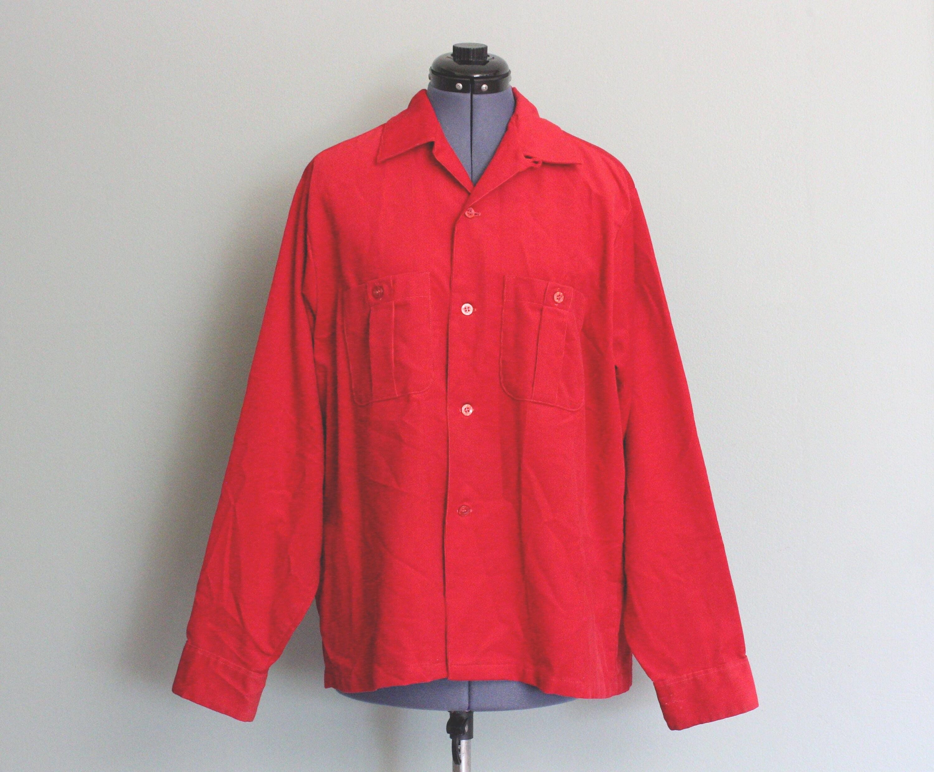 トップス 40-50s BRENT black corduroy shirt 1940's~50's 