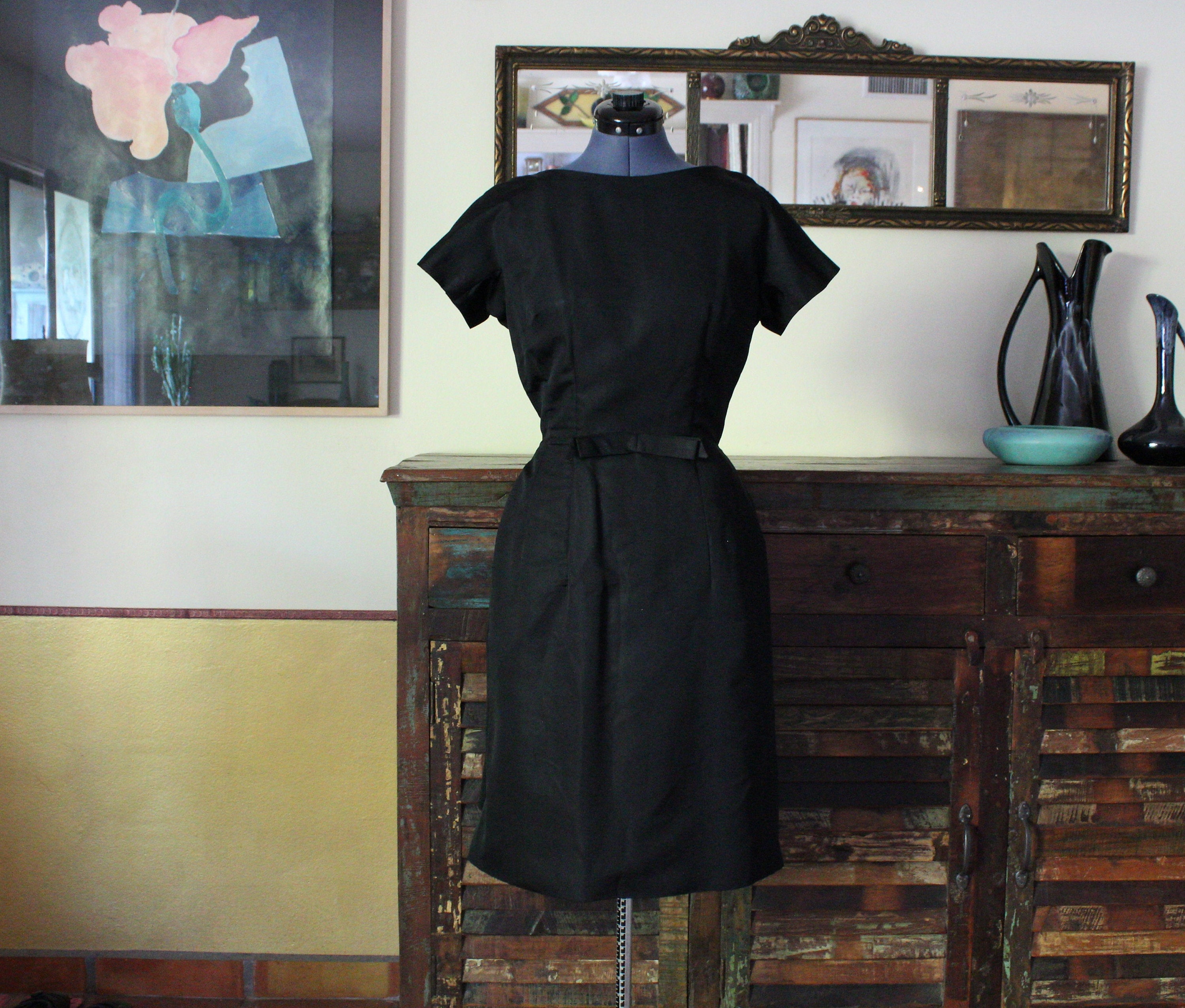 R\u0026K ORIGINALS Black Rayon Dinner Dress 