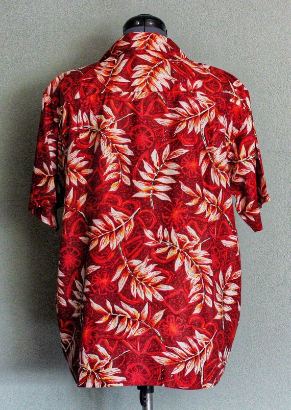 20 Off! 1960's Rayon Hand Screened Vintage Men's Haw… Gem