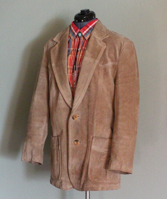 1970's 100% Leather Vintage Men's Western Jacket … - image 5