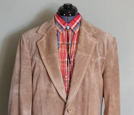 1970's 100% Leather Vintage Men's Western Jacket … - image 2