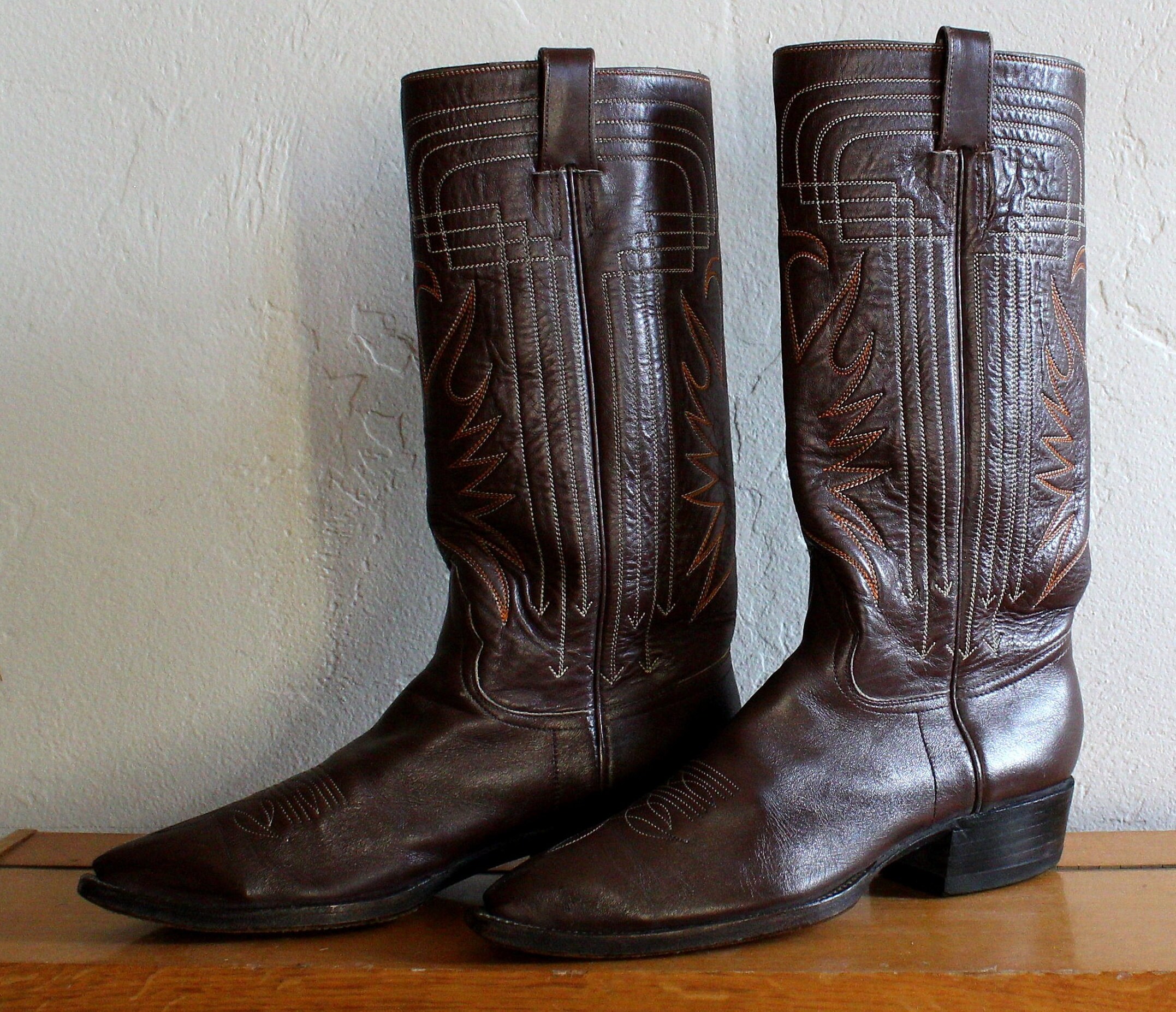 Vintage 1960's AUSTINHALL Boot Co. Dark Brown Etsy