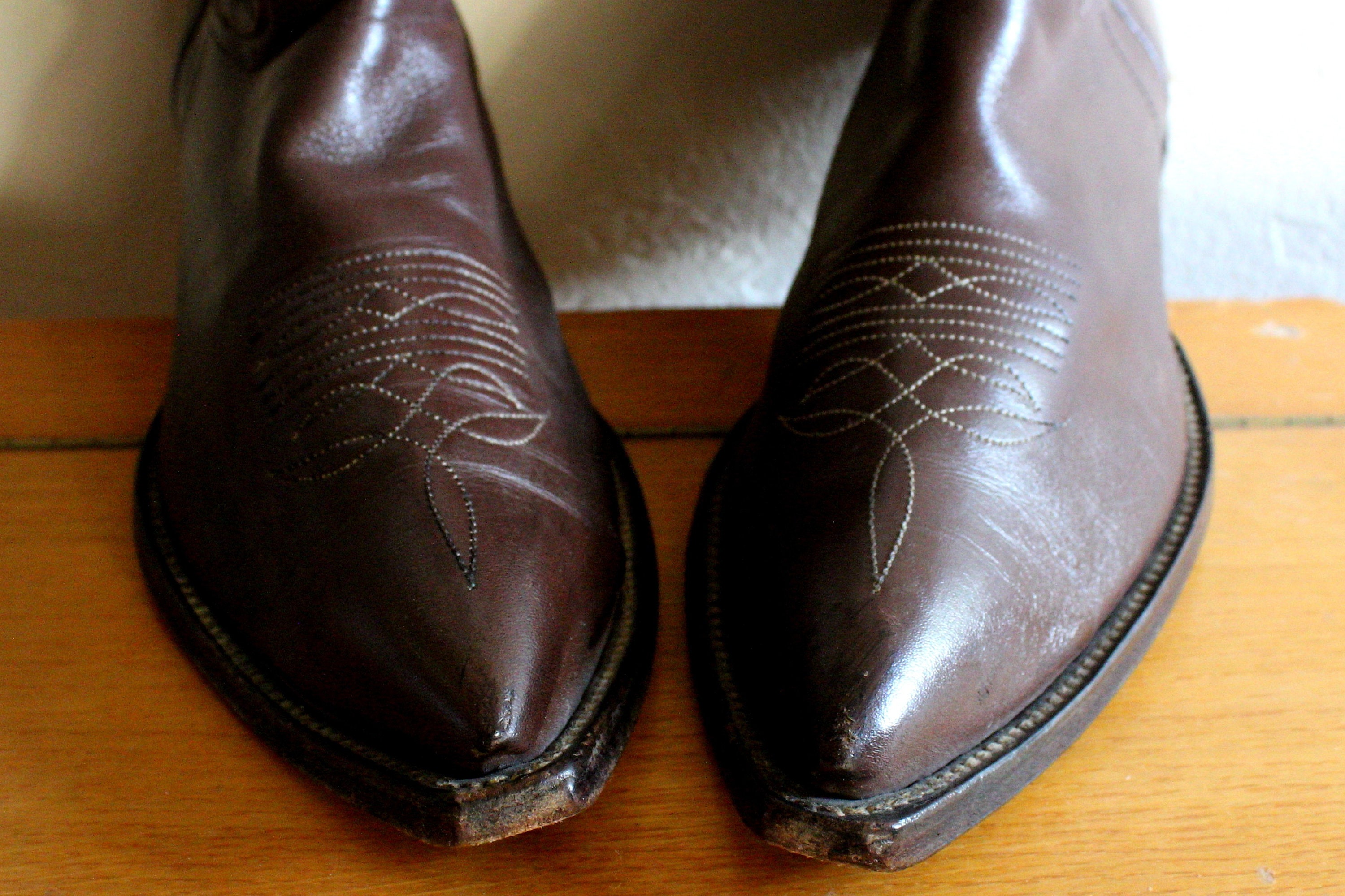 Vintage 1960's AUSTINHALL Boot Co. Dark Brown Etsy
