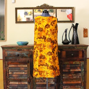 1950&#39;s-60&#39;s  ROYAL HAWAIIAN All Cotton Vintage Hawaiian Dress with Island Names, Single Needle, 1 Pocket, Made in Hawaii, Size 6-7