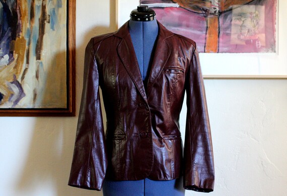 1960's Cordovan Leather Belted Vintage 