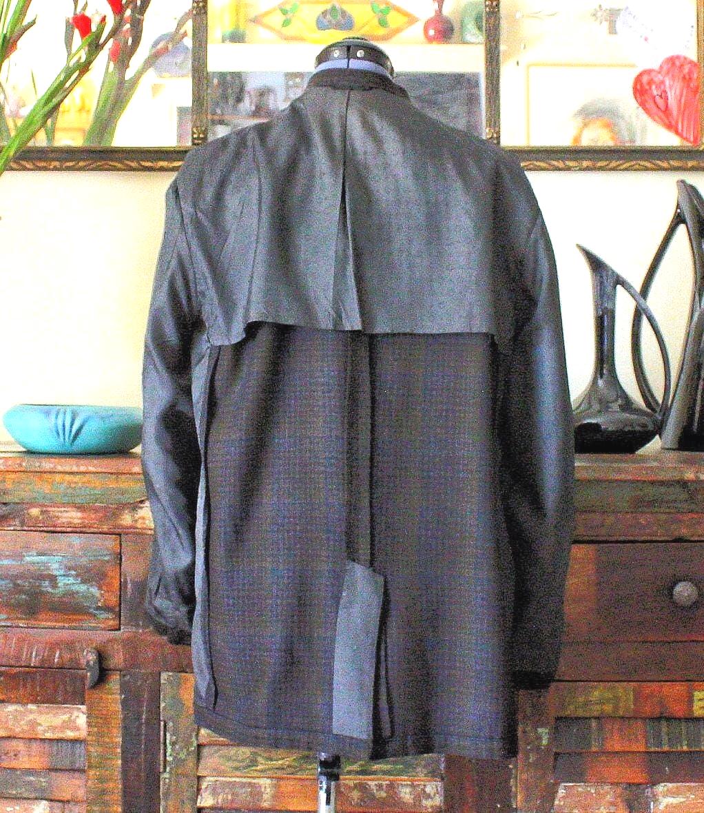 1950s Wool Plaid Sport Coat: Vintage CAMPUS Tailored Jacket (42 R