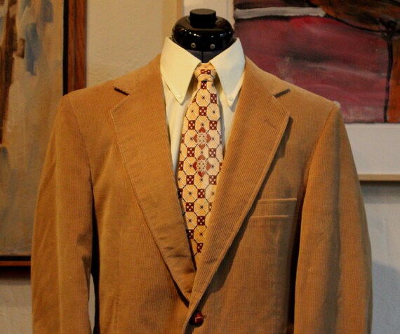 Clearance Sale! 1970's Tan Cotton Corduroy Vintag… - image 2