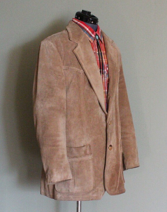 1970's 100% Leather Vintage Men's Western Jacket … - image 3