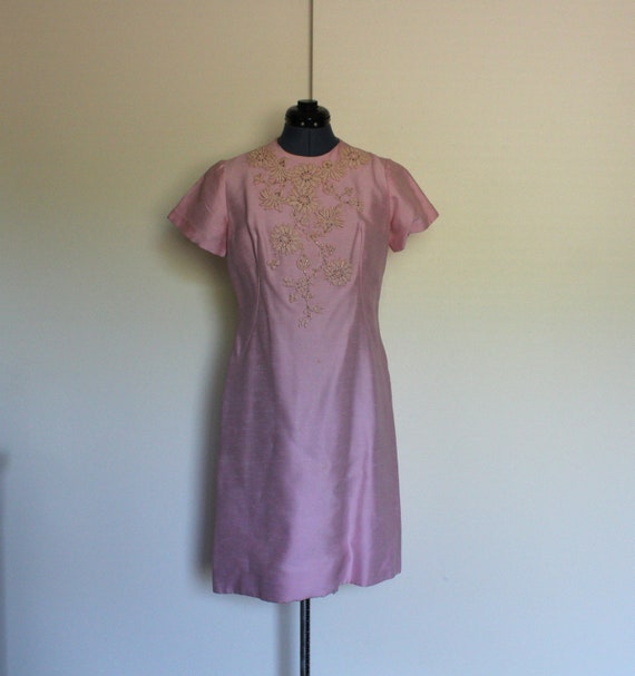 Vintage 50's SYLVIA ANN Pink 2-piece A-Line Dress