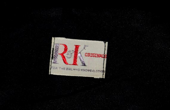 1960's R&K ORIGINALS Black Rayon Vintage Cocktail… - image 9