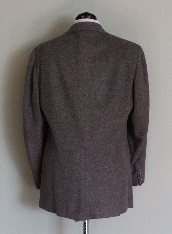 1970's Gray Soft Wool Vintage Men's Sport Coat Bl… - image 4