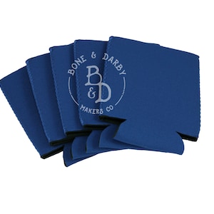 Blank Can Cooler, Neoprene Royal Blue Can Cooler